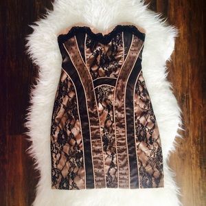 Bebe Classy & Sexy Lace Tie Up Dress